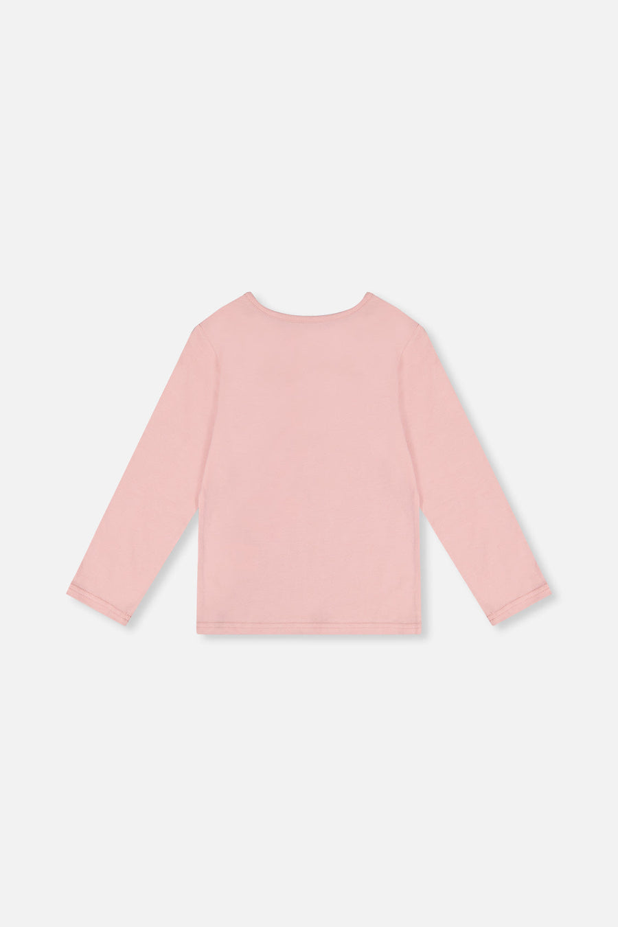 Long Sleeve Organic Cotton T-Shirt Pale Dusty Pink - J20G70_06220