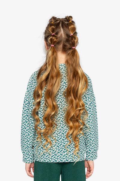 Printed Jersey Long Sleeve T-Shirt Green Floral Print - J20G71_2J258