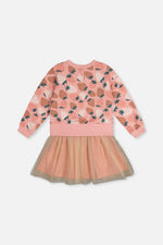 Bi-Material Dress Pink Strawberry Print - J20G85_2J257