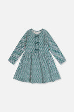 Organic Cotton Dress With Pockets Green Floral Print - J20G86_2J258
