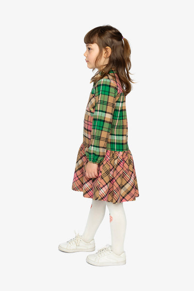 Shirt Plaid Dress Pink And Green - J20G88_2J275