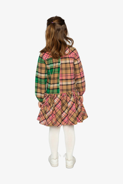 Shirt Plaid Dress Pink And Green - J20G88_2J275