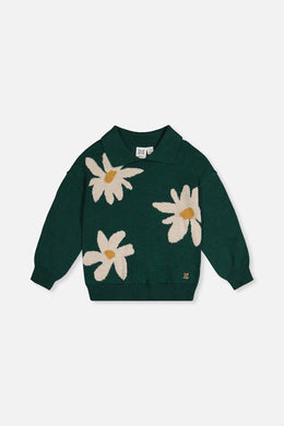 Knitted Sweater Jasper Printed Green - J20GT72_03013