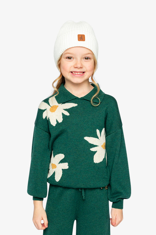 Knitted Sweater Jasper Printed Green - J20GT72_03013