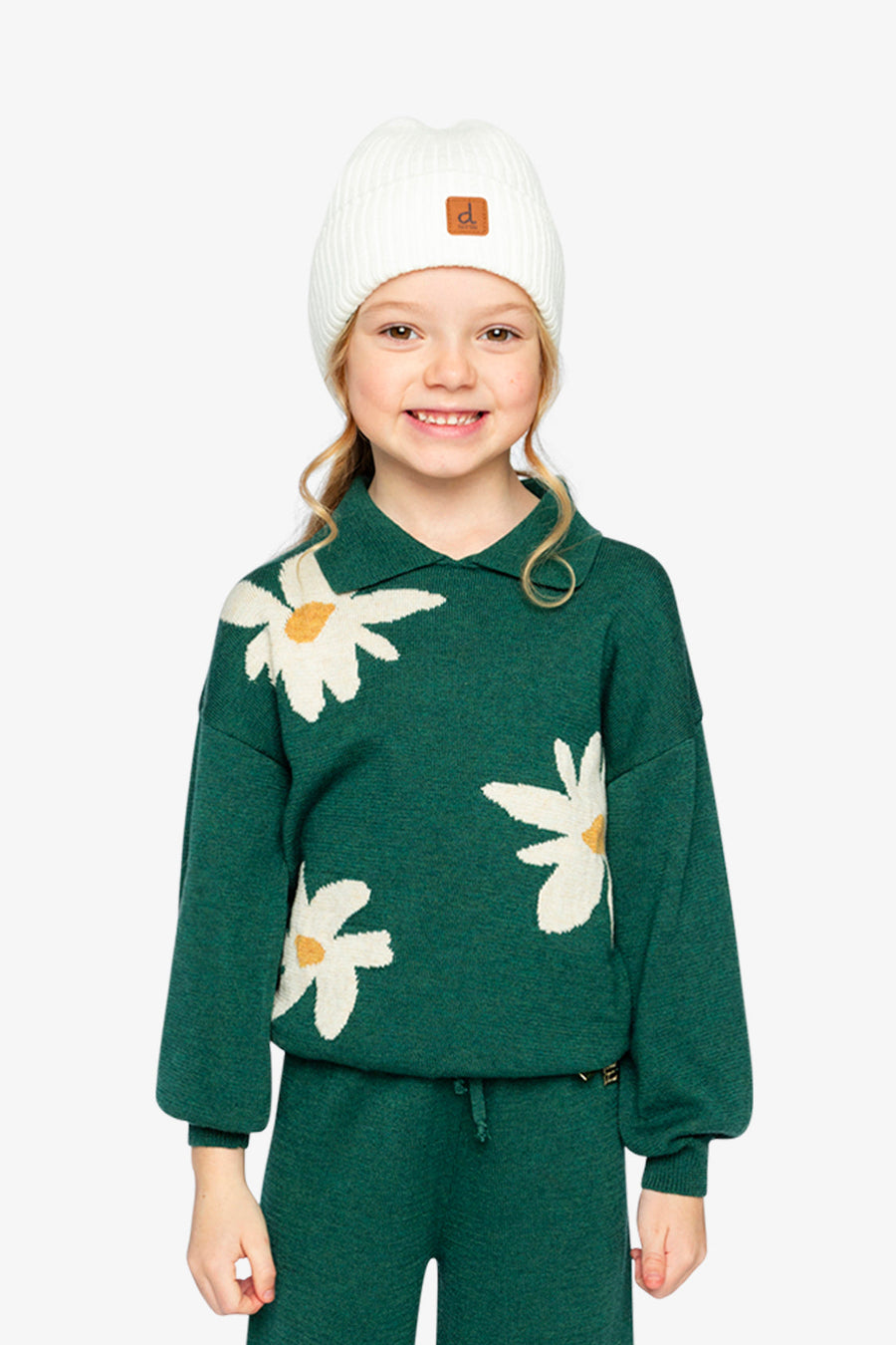 Knitted Sweater Jasper Printed Green - J20GT72_03013