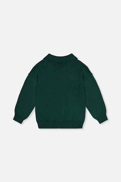 Knitted Sweater Jasper Printed Green - J20GT72_03013