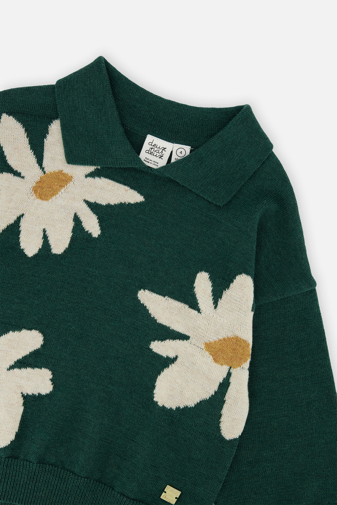 Knitted Sweater Jasper Printed Green - J20GT72_03013