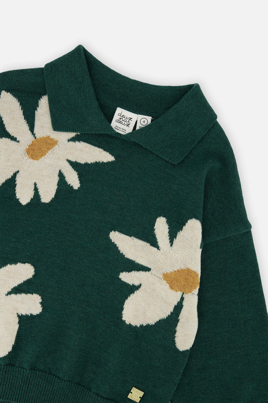 Knitted Sweater Jasper Printed Green - J20GT72_03013