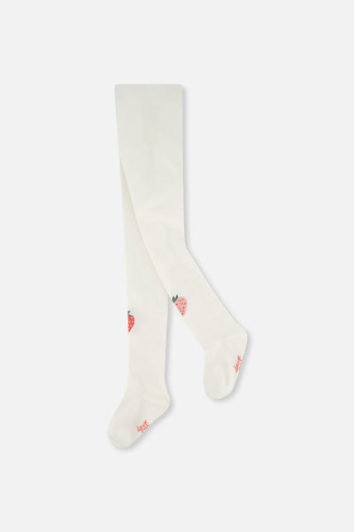 Knit Strawberry Tights Off-White - J20GT_01010