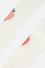 Knit Strawberry Tights Off-White - J20GT_01010
