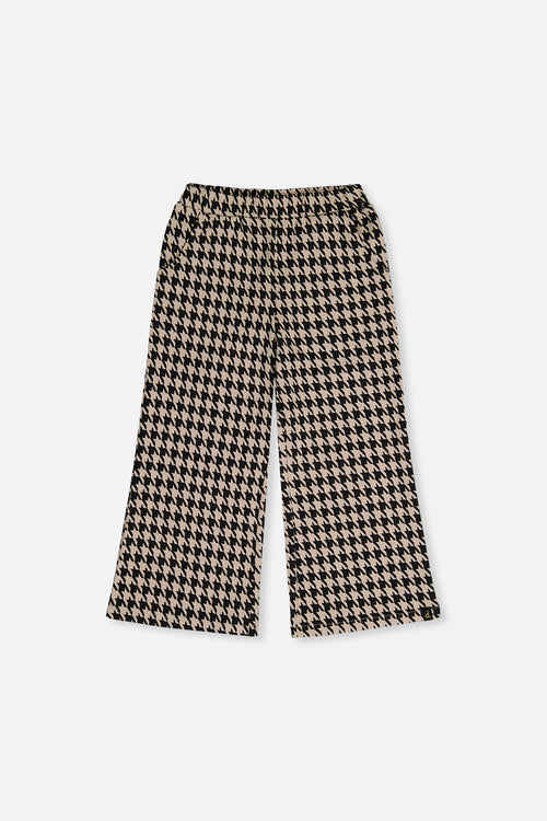 Flare Pants Black And Beige Houndstooth - J20H21_2J299