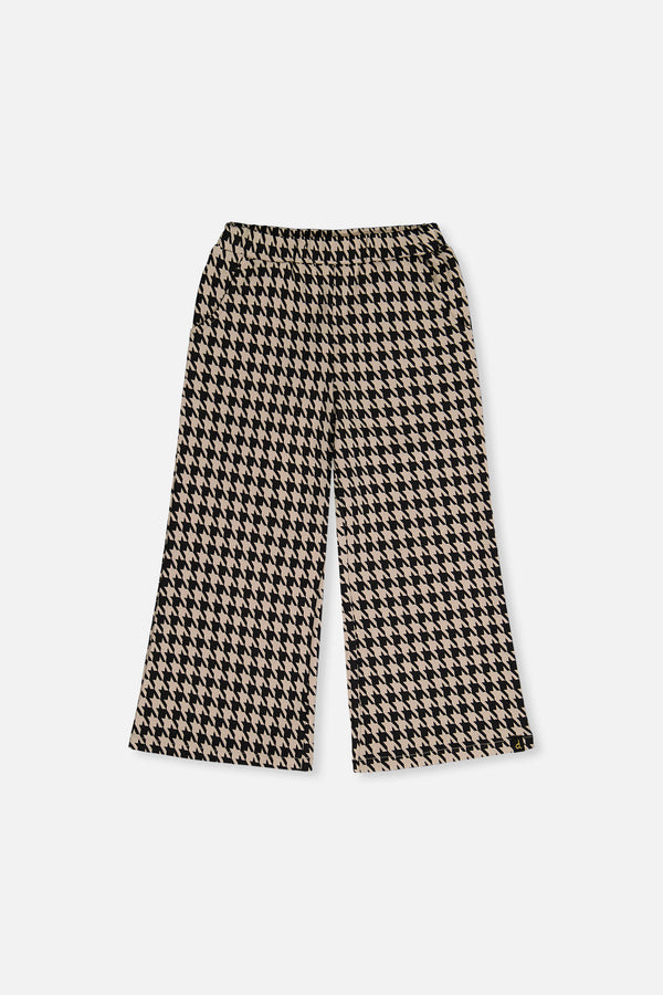 Flare Pants Black And Beige Houndstooth - J20H21_2J299