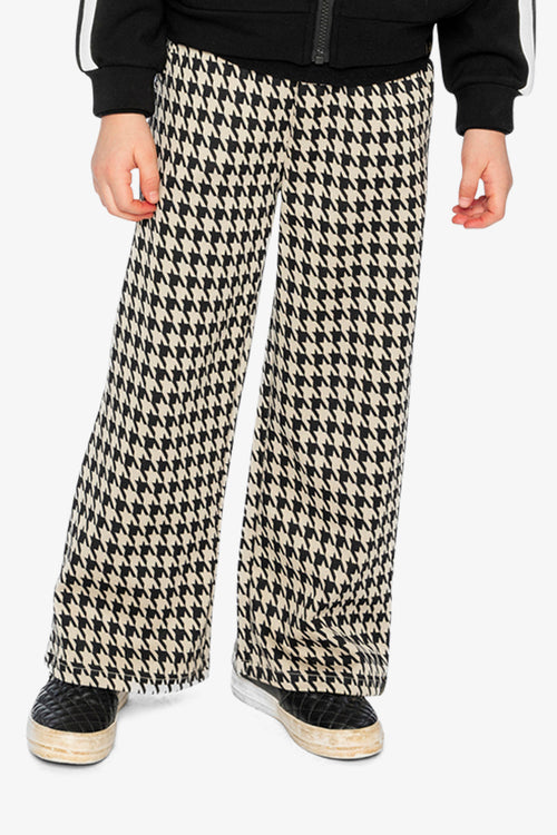 Flare Pants Black And Beige Houndstooth - J20H21_2J299