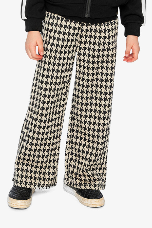 Flare Pants Black And Beige Houndstooth - J20H21_2J299