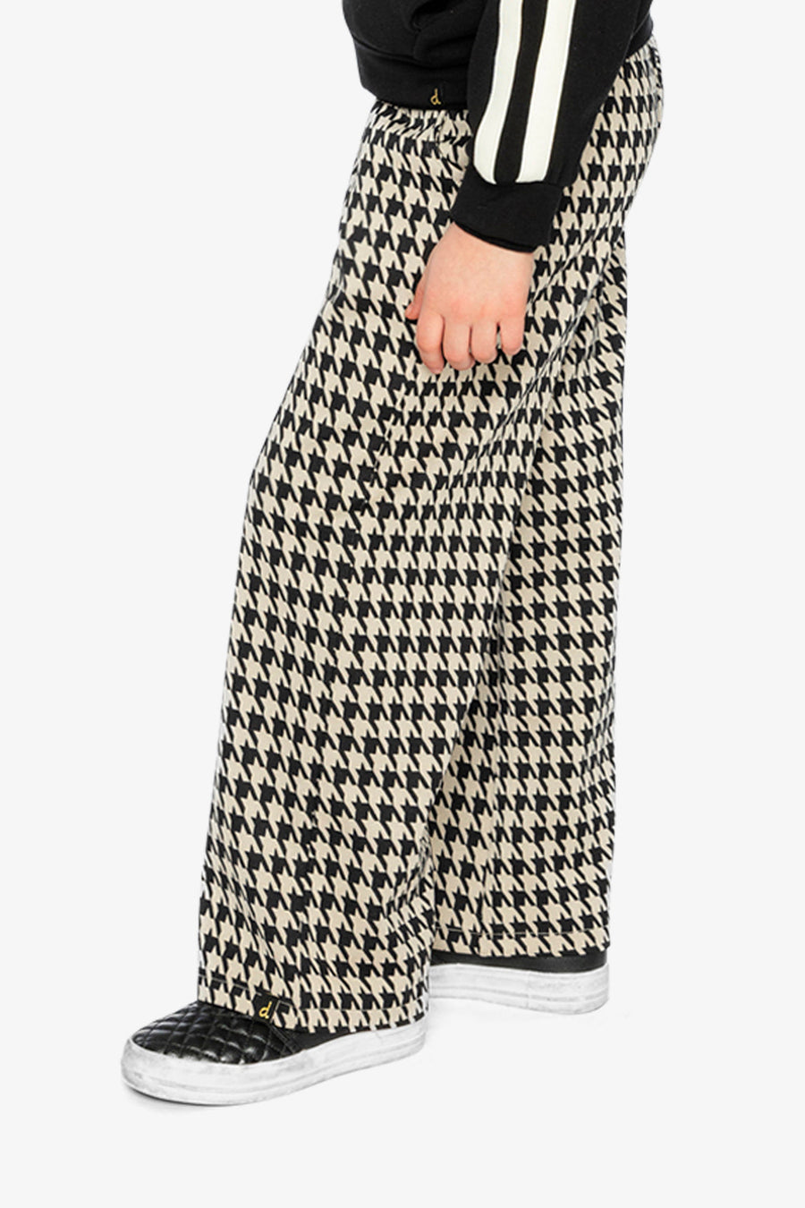 Flare Pants Black And Beige Houndstooth - J20H21_2J299