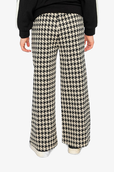 Flare Pants Black And Beige Houndstooth - J20H21_2J299