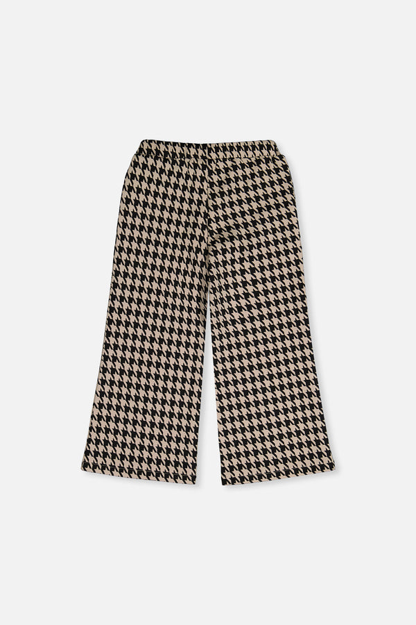 Flare Pants Black And Beige Houndstooth - J20H21_2J299