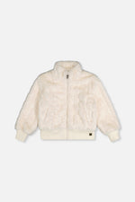 Faux Fur Jacquard Jacket Beige - J20H50_01010