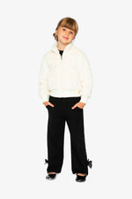 Faux Fur Jacquard Jacket Beige - J20H50_01010