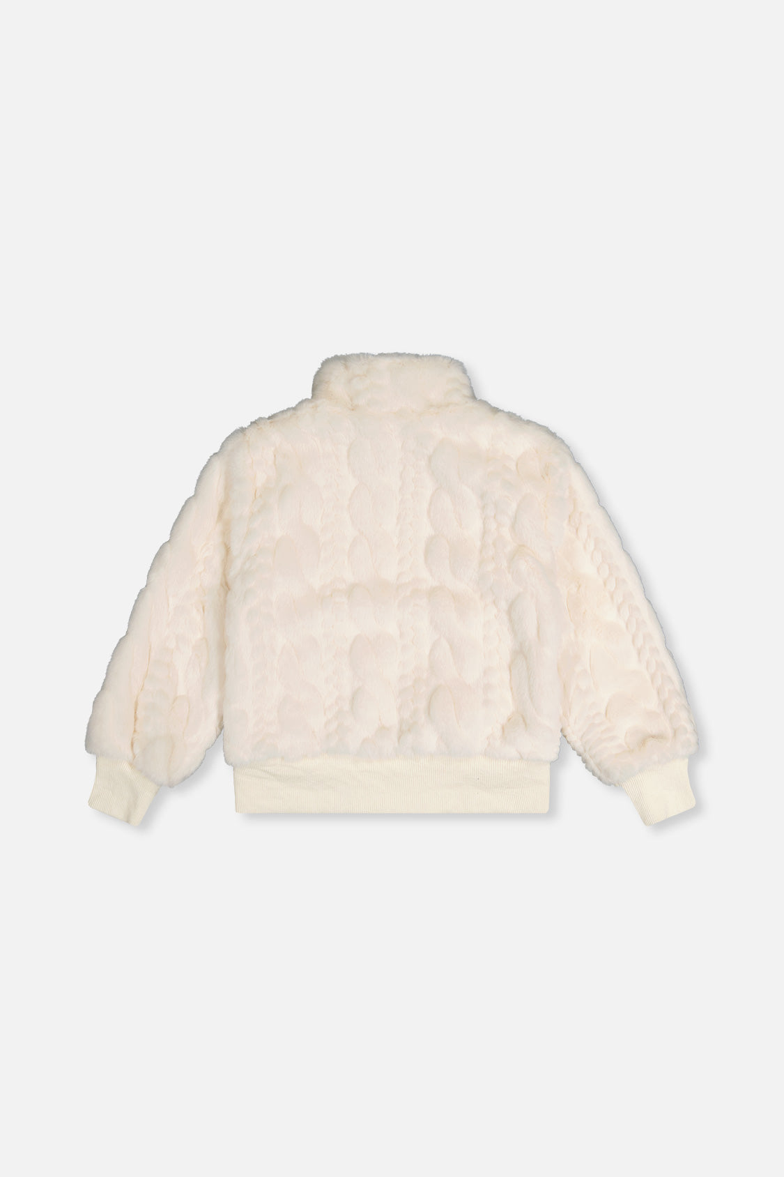 Faux Fur Jacquard Jacket Beige - J20H50_01010