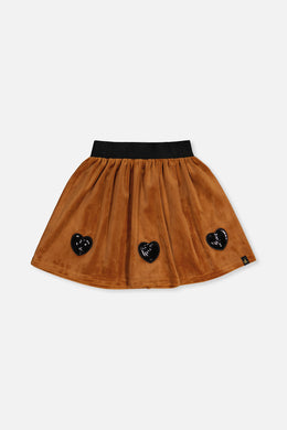 Velvet Skirt Brown - J20H80_09100