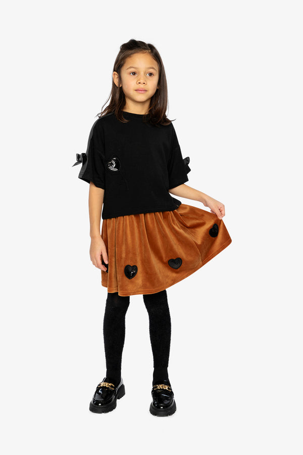 Velvet Skirt Brown - J20H80_09100
