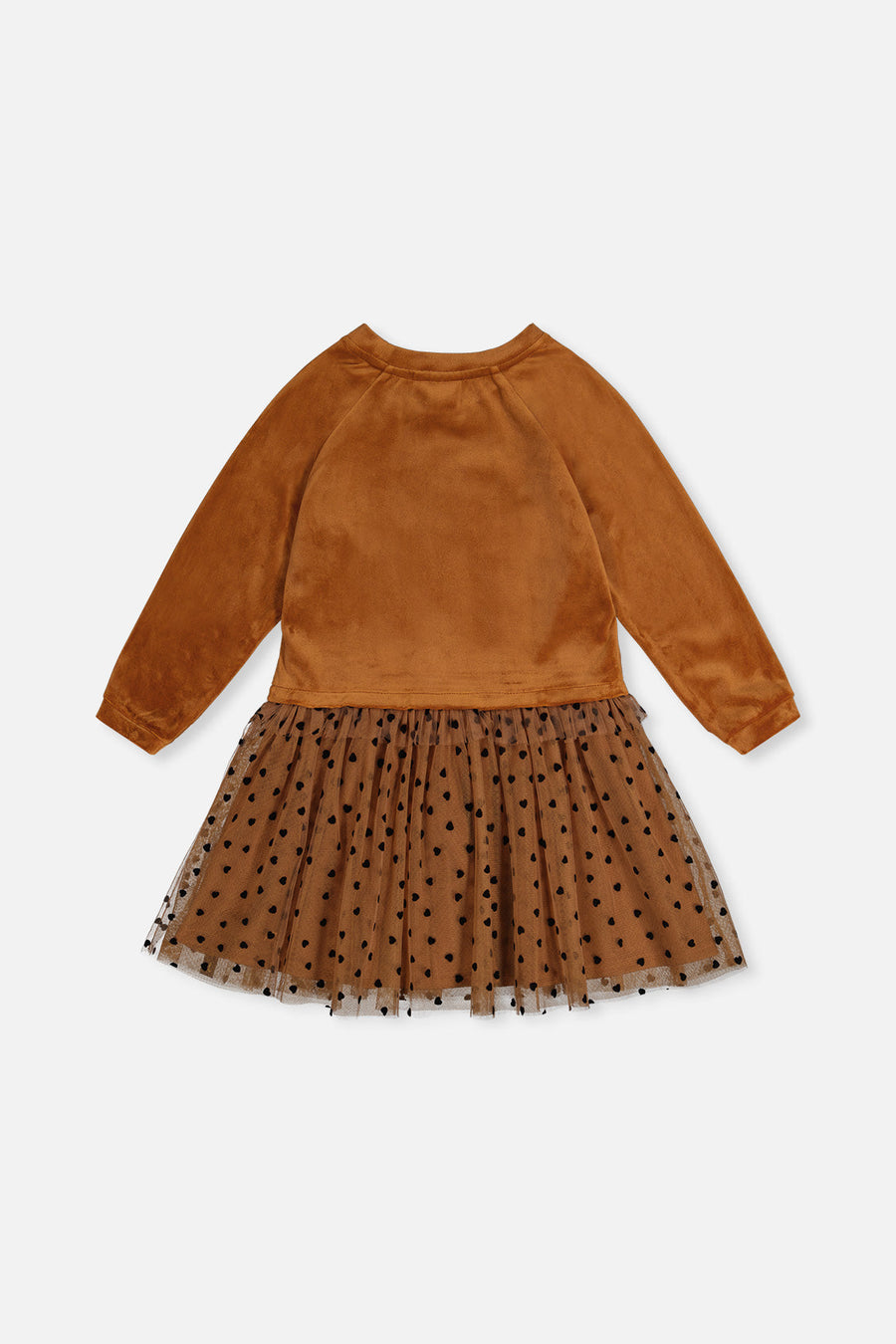 Bi-Material Dress Brown - J20H86_09100