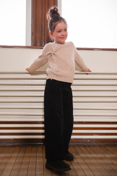 Sweater With Bow Beige - J20HT31_01010