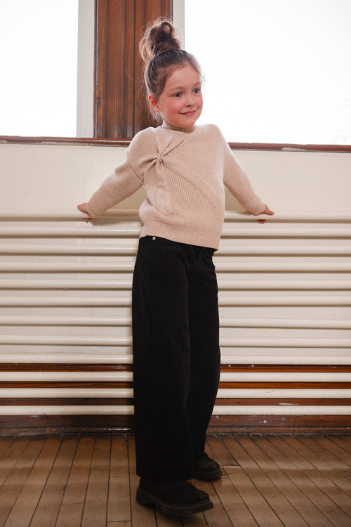 Sweater With Bow Beige - J20HT31_01010