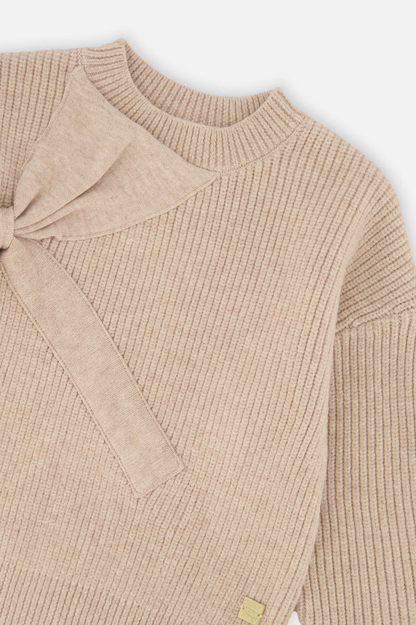 Sweater With Bow Beige - J20HT31_01010
