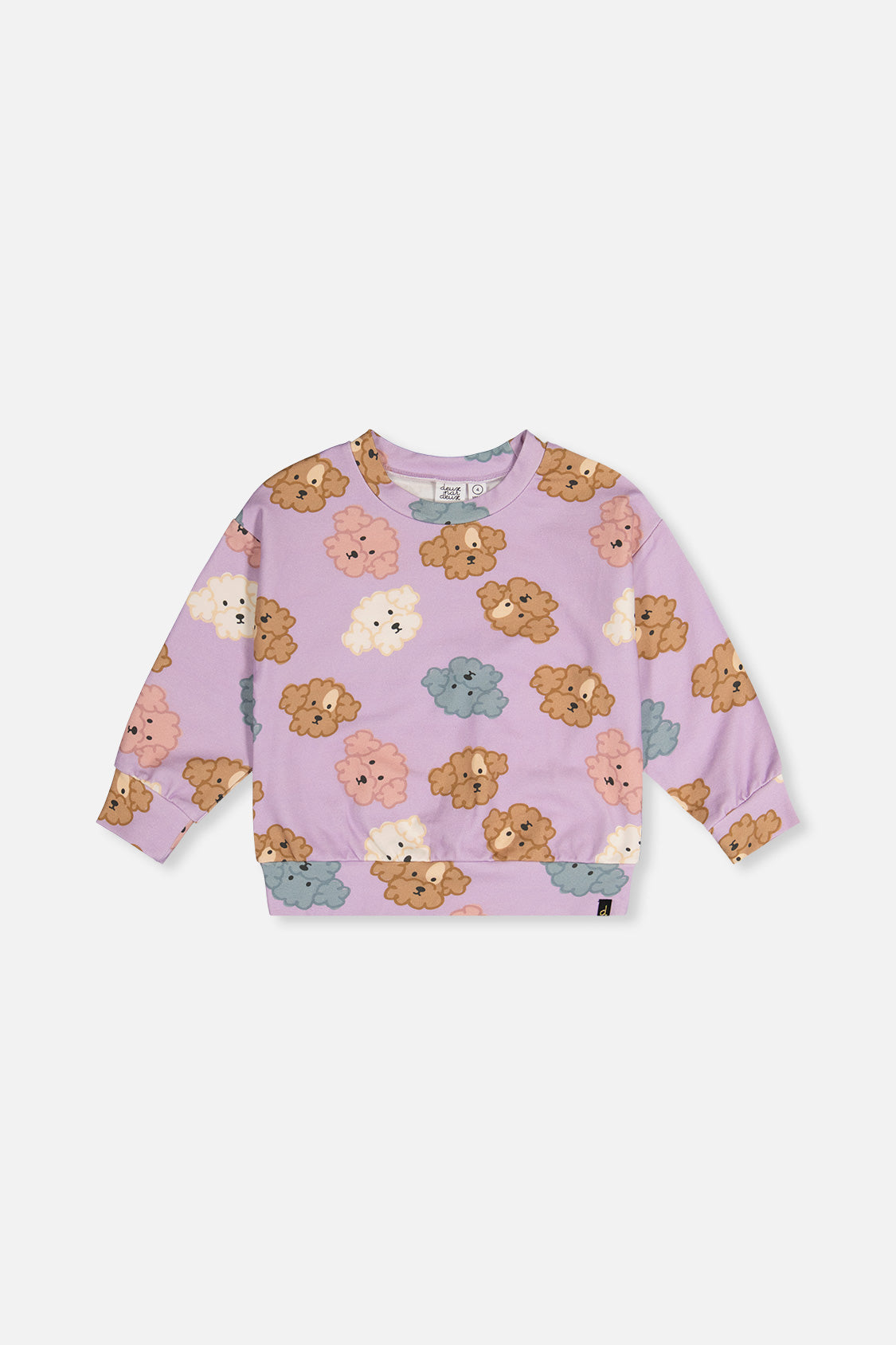Printed Sweatshirt Purple Poodle Print - J20I31_2J284