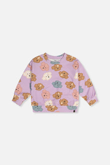 Printed Sweatshirt Purple Poodle Print - J20I31_2J284