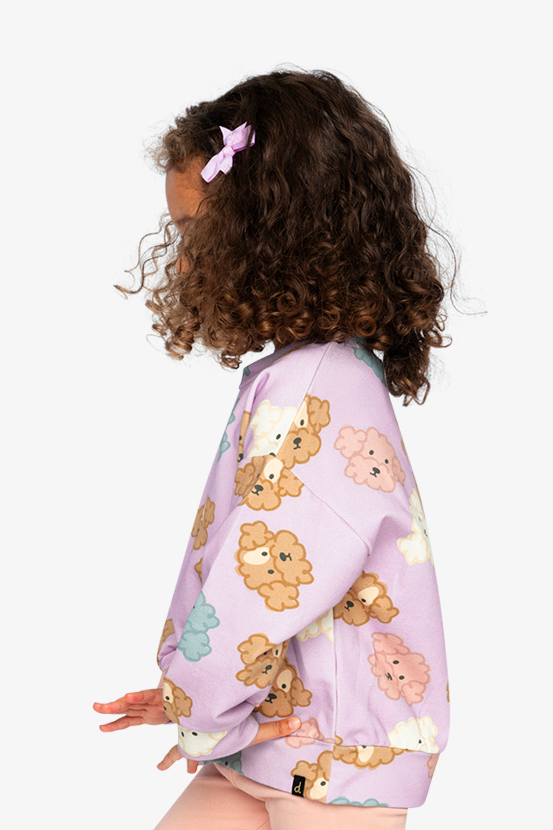 Printed Sweatshirt Purple Poodle Print - J20I31_2J284