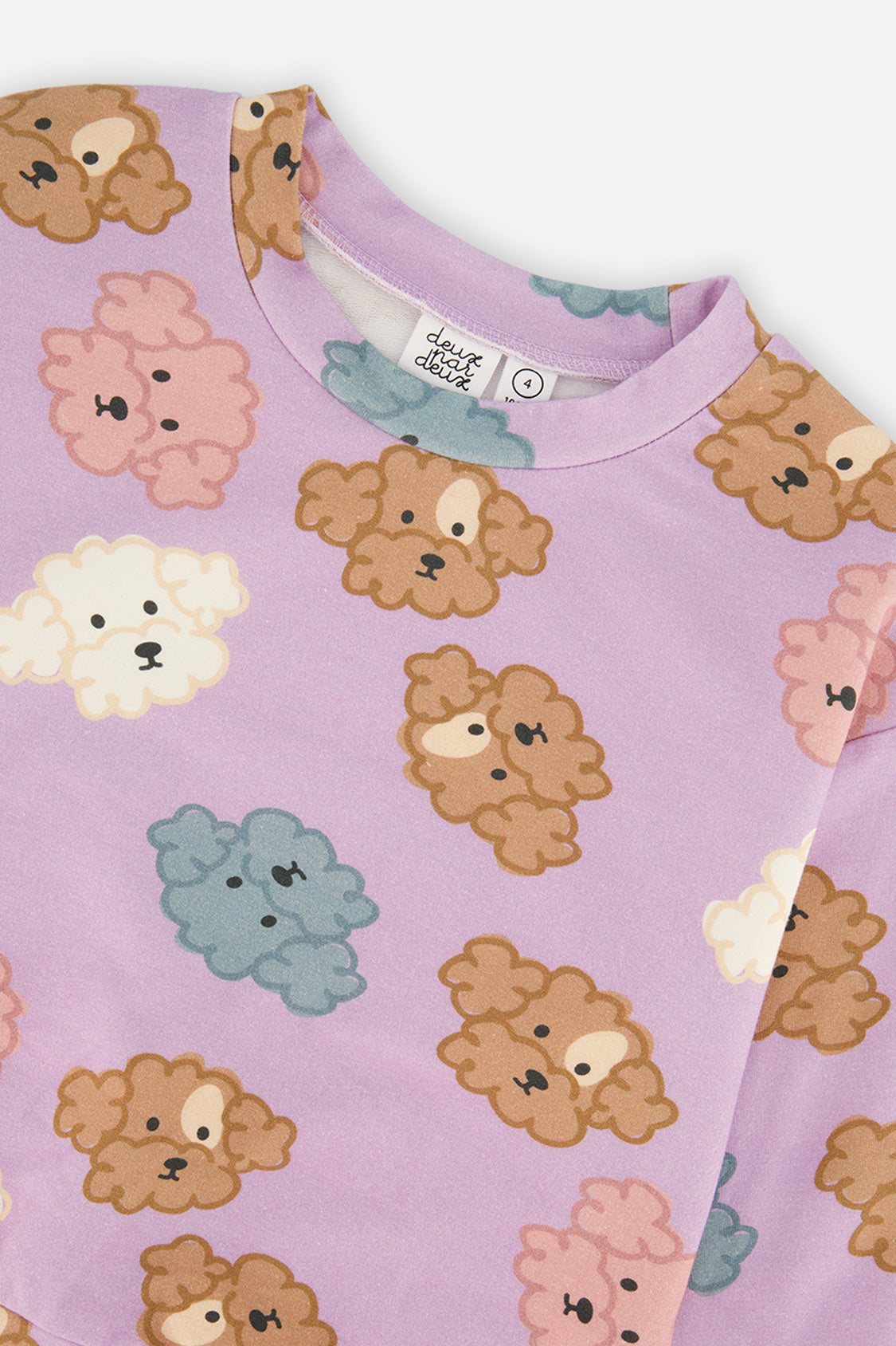 Printed Sweatshirt Purple Poodle Print - J20I31_2J284