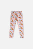 Organic Cotton Leggings Purple Poodle Print - J20I60_2J283