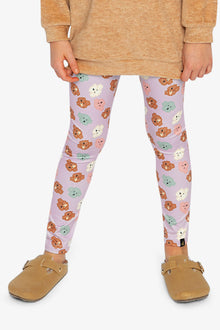 Organic Cotton Leggings Purple Poodle Print - J20I60_2J283