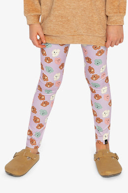 Organic Cotton Leggings Purple Poodle Print - J20I60_2J283