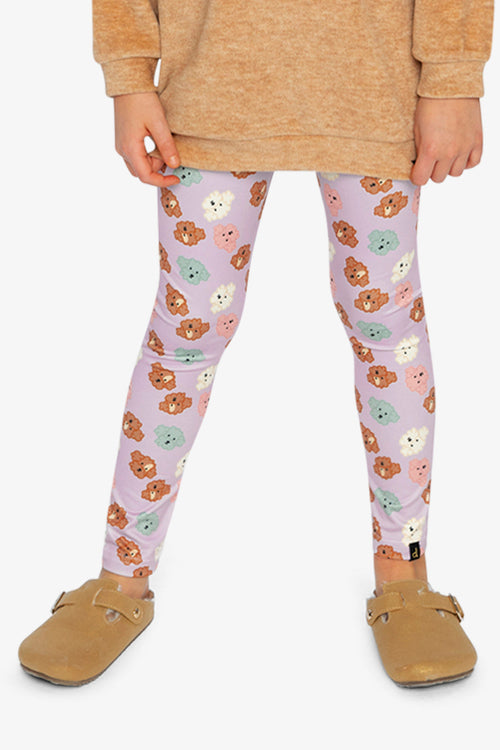 Organic Cotton Leggings Purple Poodle Print - J20I60_2J283