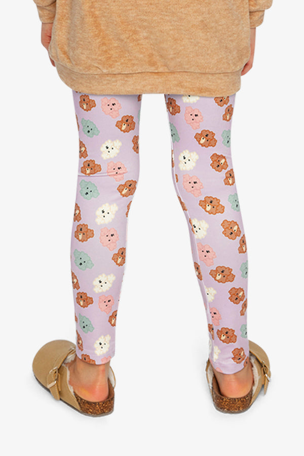 Organic Cotton Leggings Purple Poodle Print - J20I60_2J283