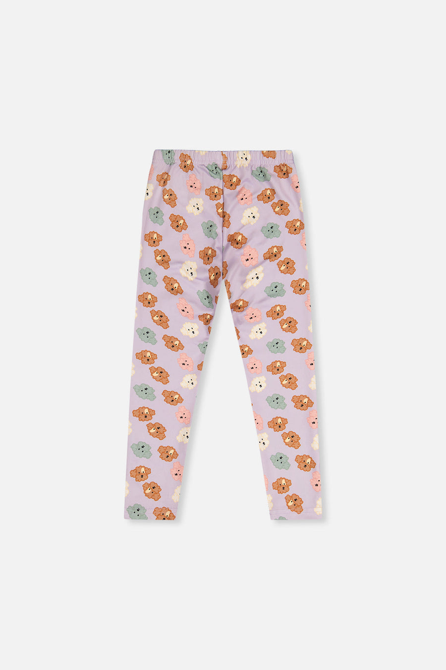 Organic Cotton Leggings Purple Poodle Print - J20I60_2J283