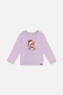Long Sleeve Organic Cotton T-Shirt Lavender - J20I70_05180