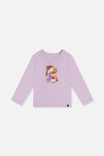 Long Sleeve Organic Cotton T-Shirt Lavender - J20I70_05180