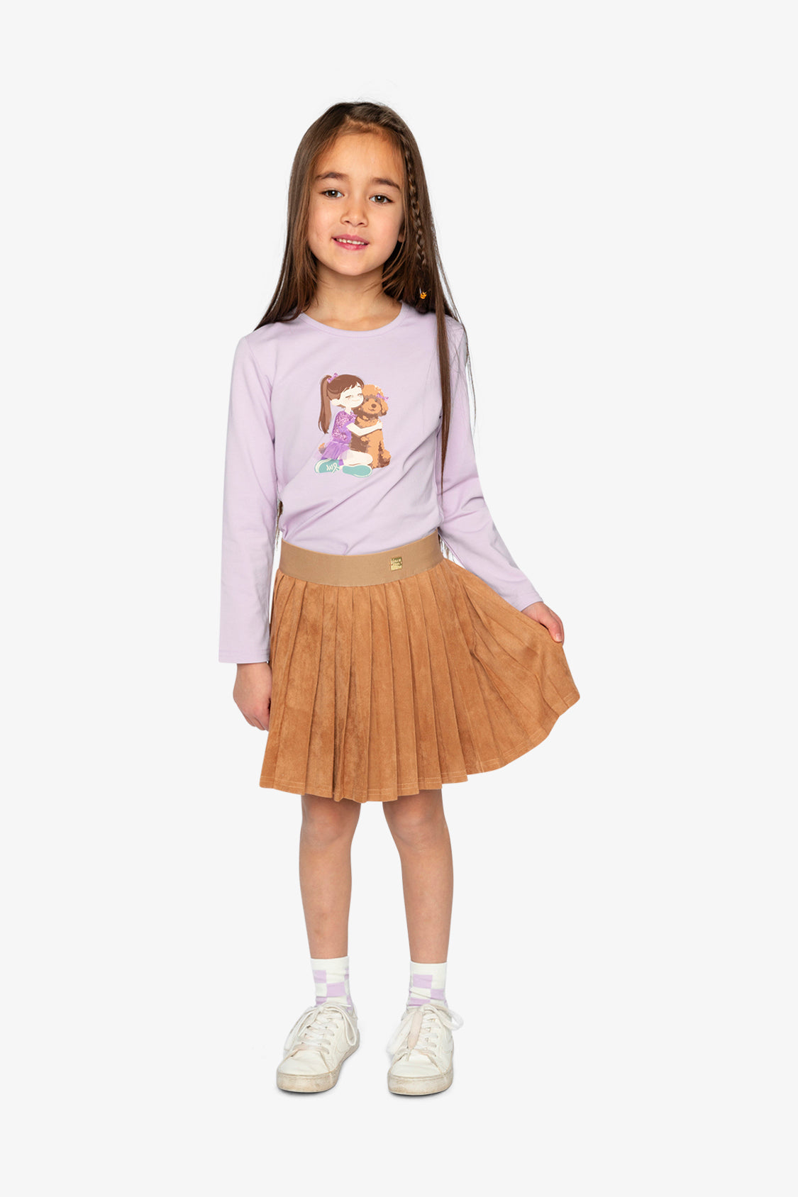 Long Sleeve Organic Cotton T-Shirt Lavender - J20I70_05180