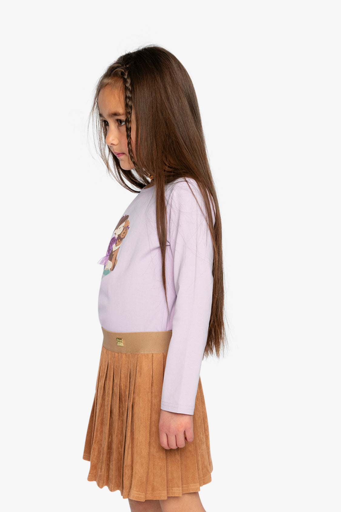 Long Sleeve Organic Cotton T-Shirt Lavender - J20I70_05180