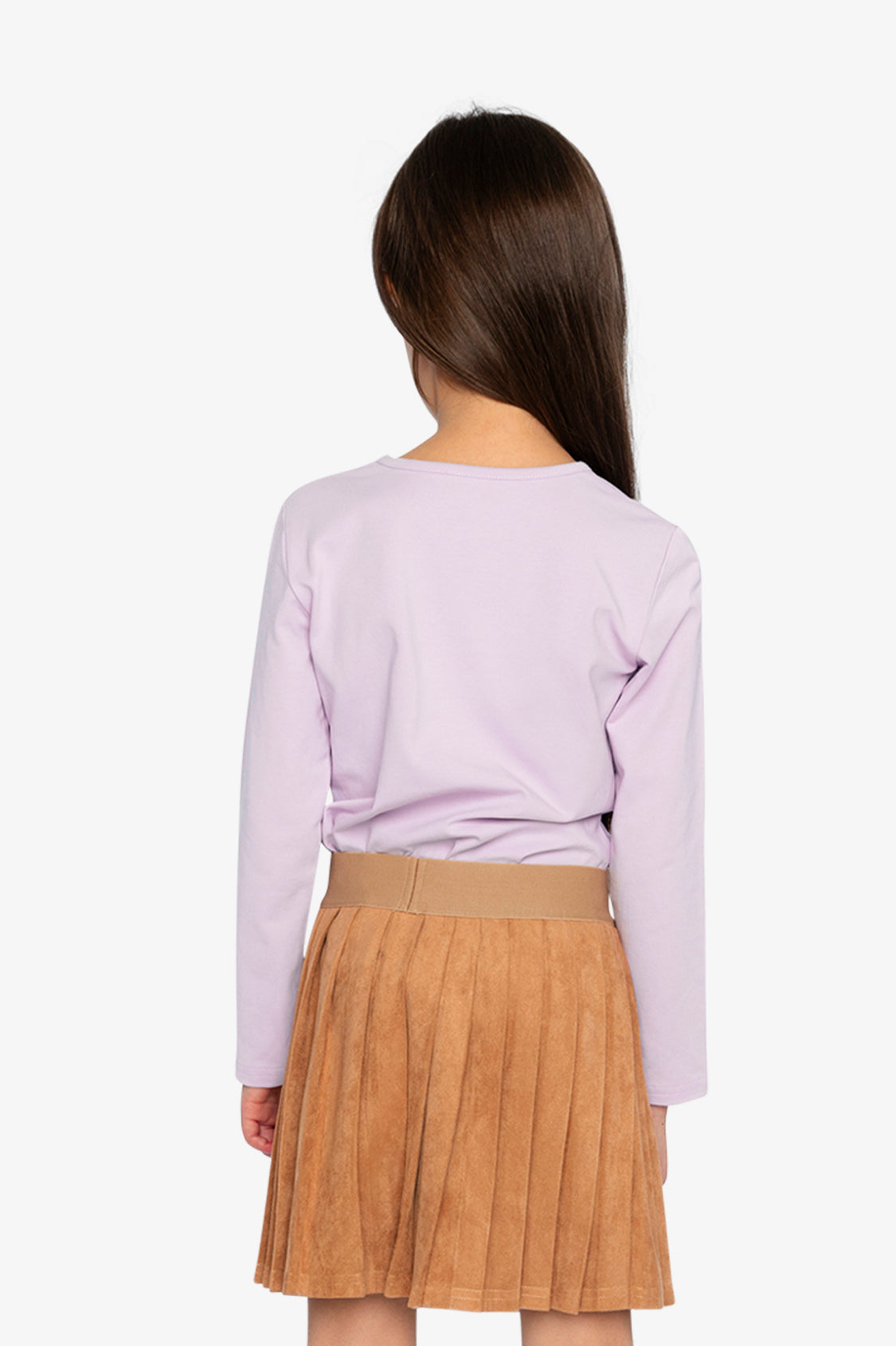 Long Sleeve Organic Cotton T-Shirt Lavender - J20I70_05180