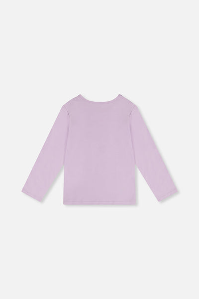 Long Sleeve Organic Cotton T-Shirt Lavender - J20I70_05180