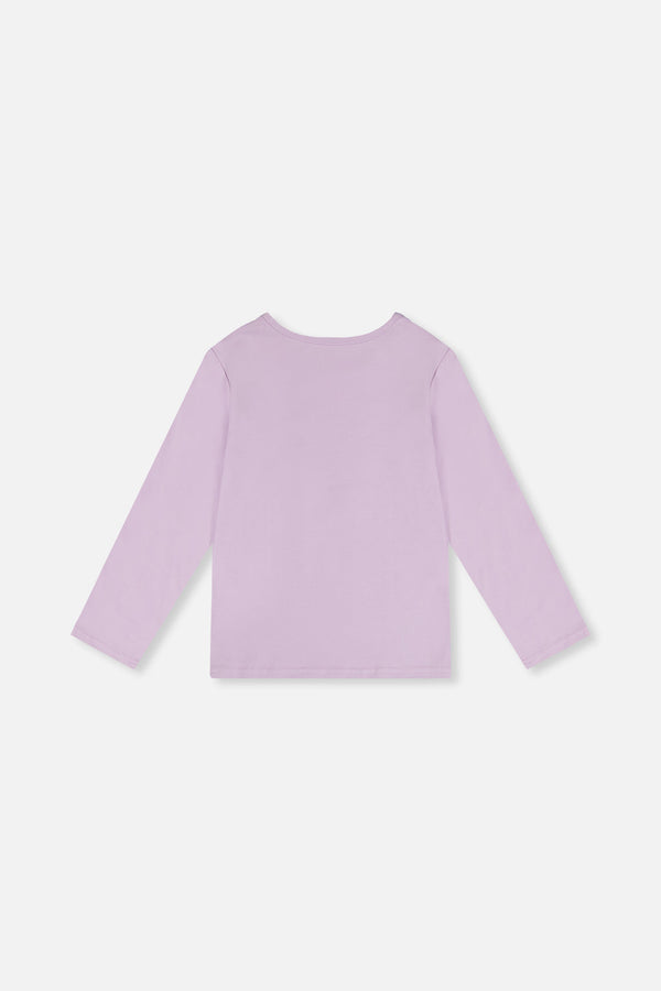 Long Sleeve Organic Cotton T-Shirt Lavender - J20I70_05180