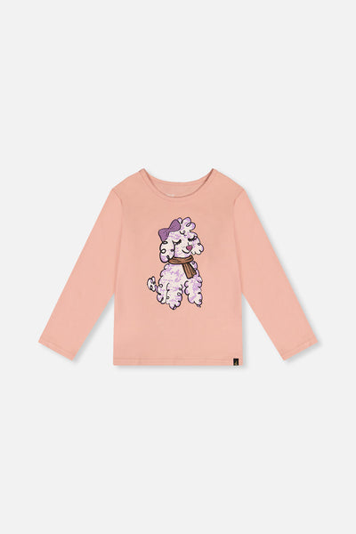 Long Sleeve Organic Cotton T-Shirt Pink - J20I70_08100