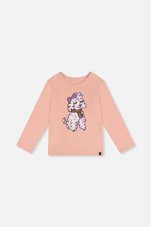 Long Sleeve Organic Cotton T-Shirt Pink - J20I70_08100