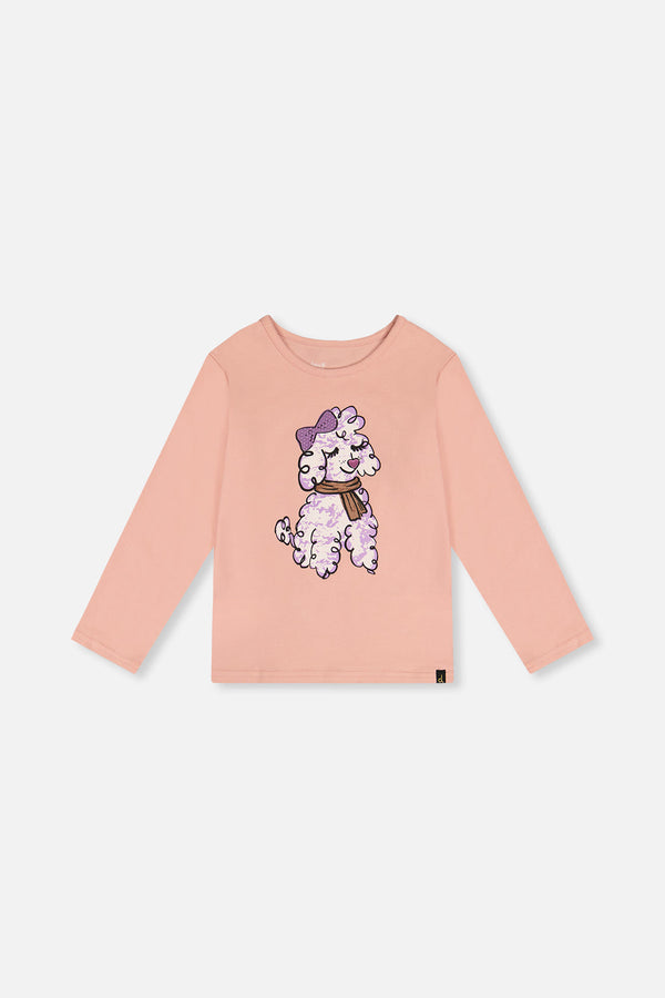 Long Sleeve Organic Cotton T-Shirt Pink - J20I70_08100